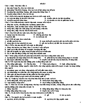 Ôn luyện thi Đại học môn Địa lý - Đề số 5